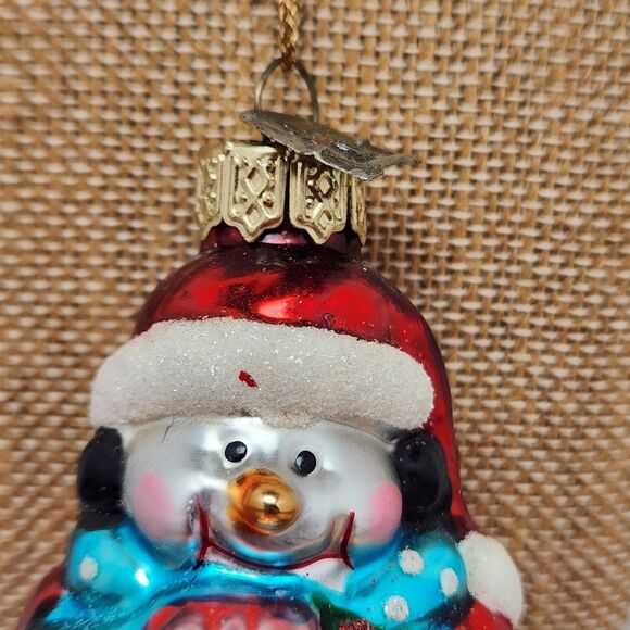 Thomas Pacconi Blown Glass Snowman Christmas Ornament Museum Series - Picture 5 of 8